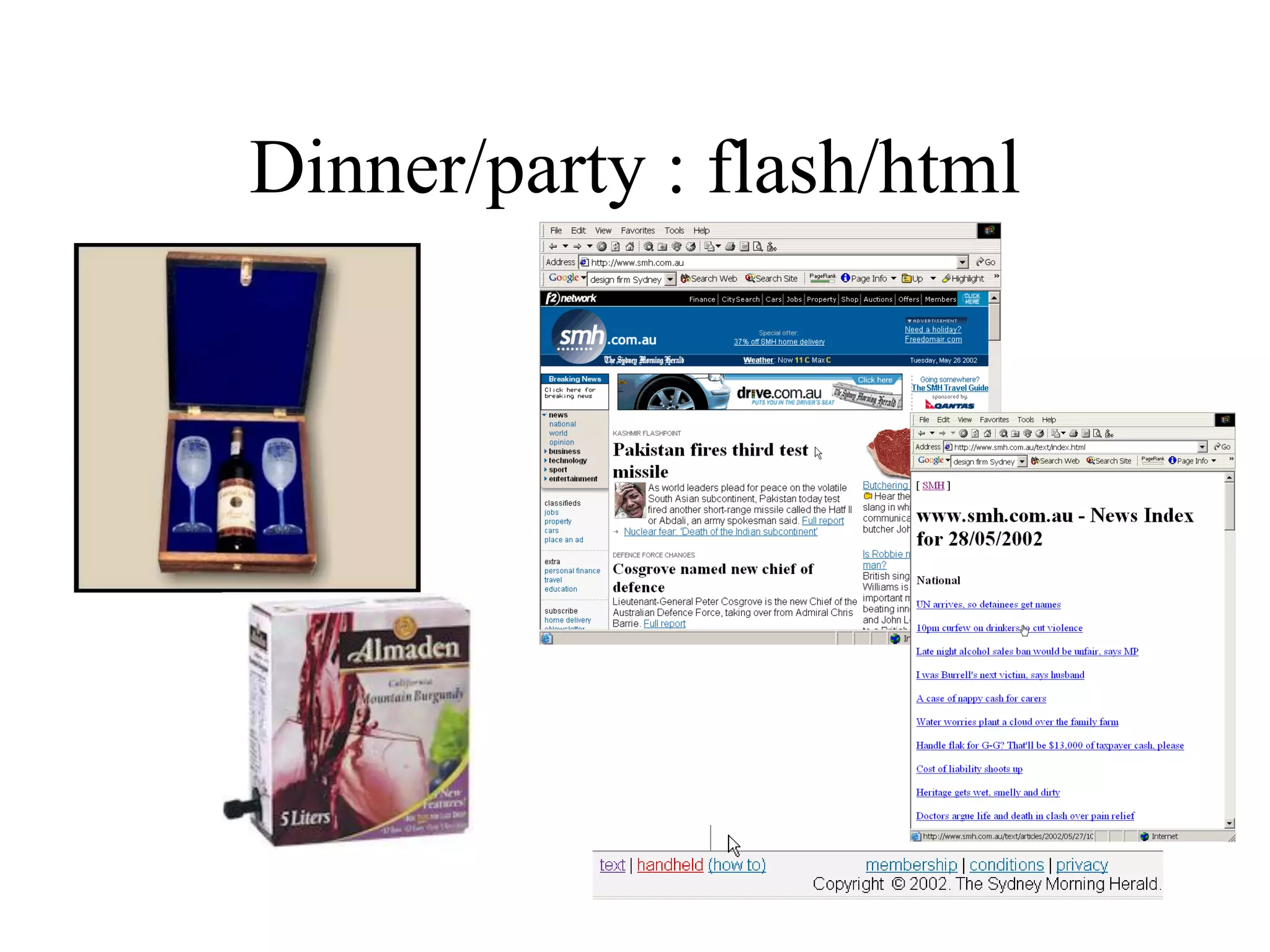 Dinner/party : flash/html
 