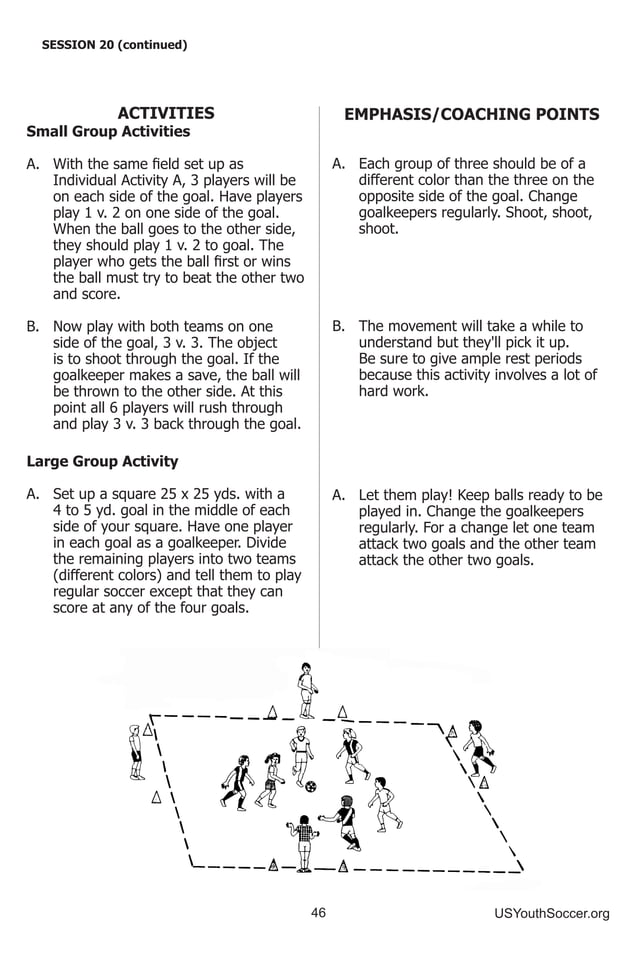 US Youth Soccer Practice Activities (U10)
