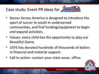 USYSA PR presentation on Event PR - Dennehy PR