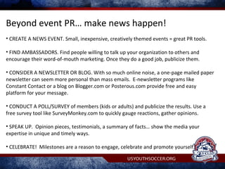USYSA PR presentation on Event PR - Dennehy PR
