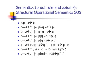 Process Algebra | PDF