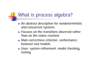 Process Algebra | PDF