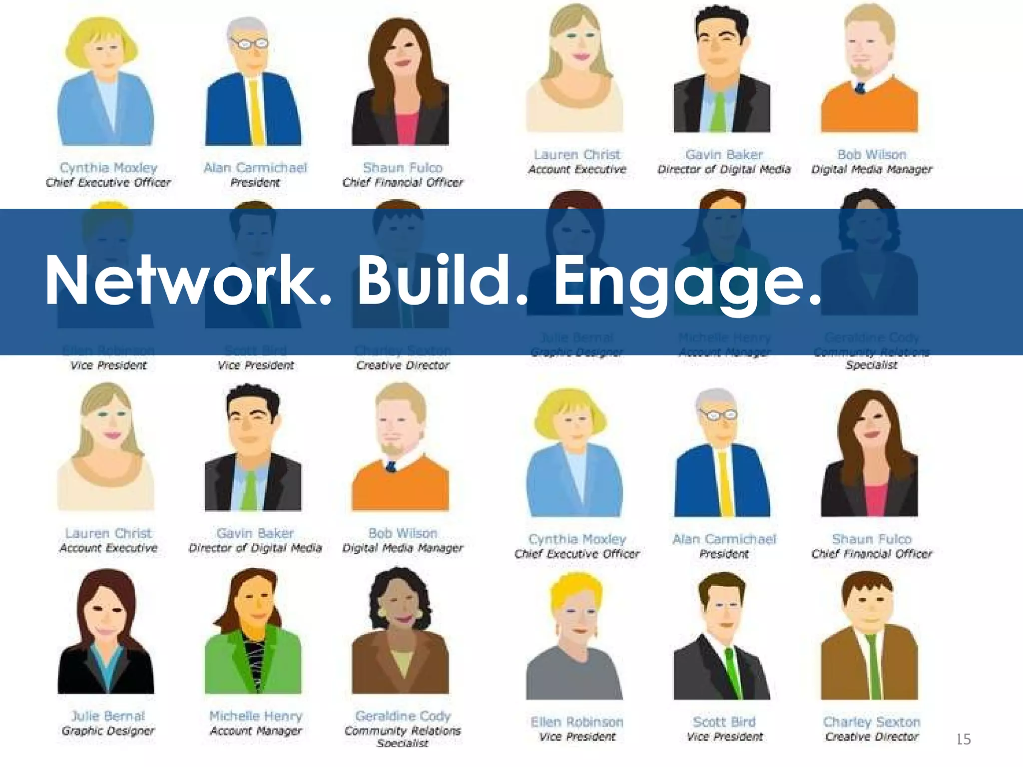 15 Network. Build. Engage. 