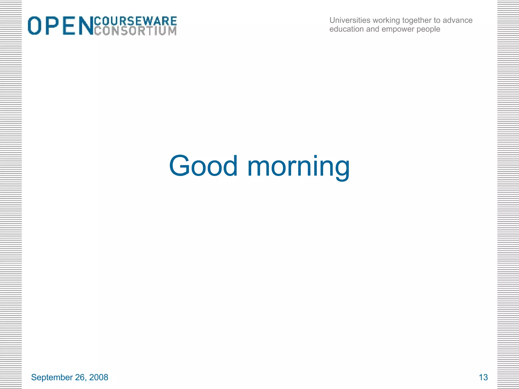 Good morning June 5, 2009 