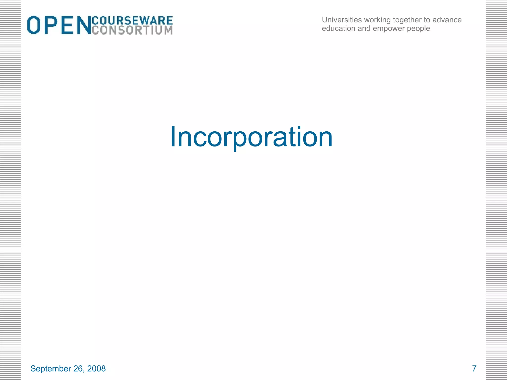 Incorporation June 5, 2009 
