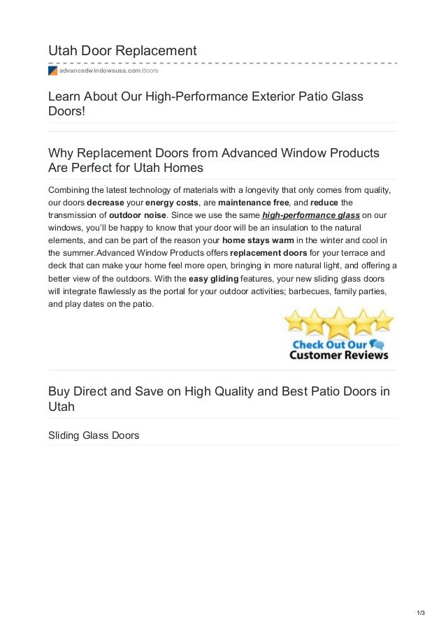 Utah Door Replacement