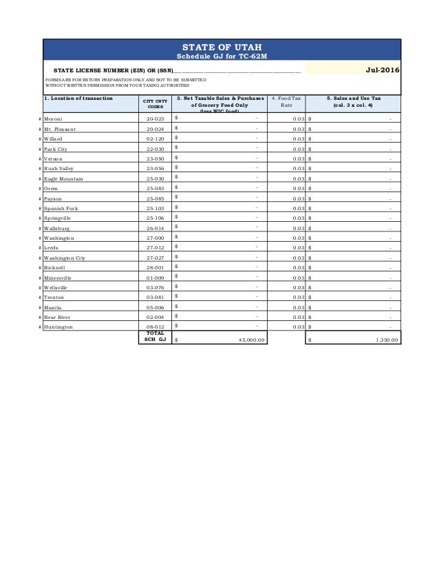 Utah sales and use tax
