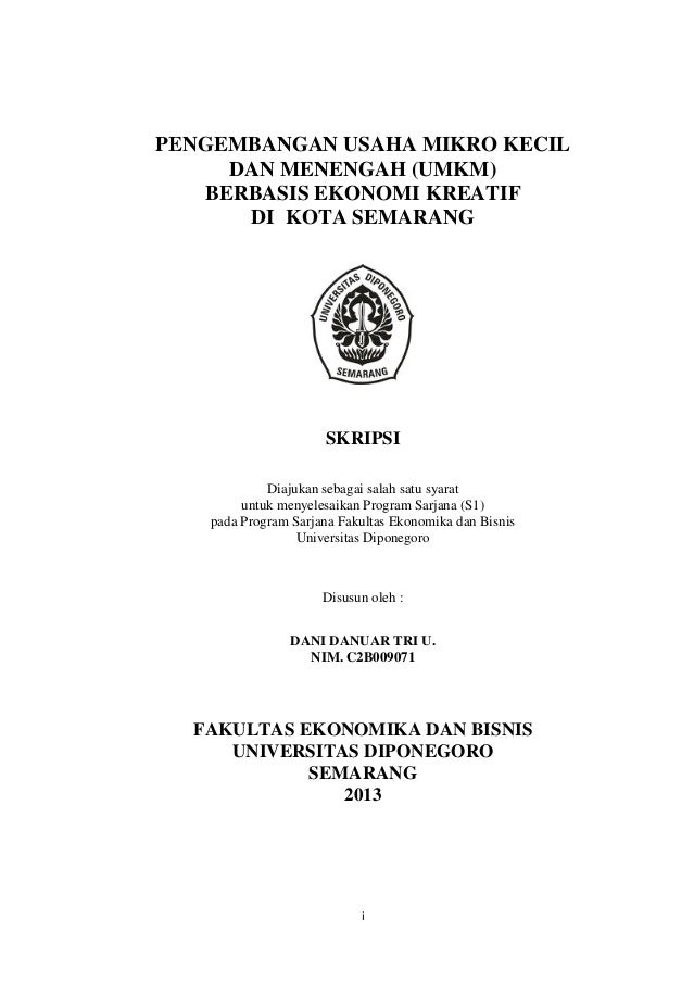 Analisis Peran Ekonomi Kreatif Dalam Peningkatan Pendapatan Pengrajin Ditinjau Dari Perspektif Ekonomi Islam Studi Pada Industri Anyaman Bambu Desa Tulungagung Kecamatan Gadingrejo Kabupaten Pringsewu Skripsi Diajukan Untuk Melengkapi Tugas Tugas Dan Me