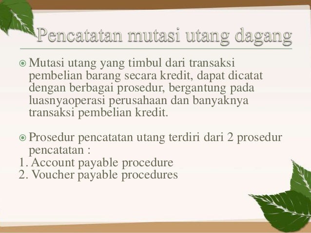 Utang dagang (account payable)