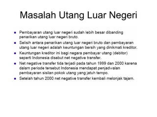 Masalah Utang Luar Negeri
 