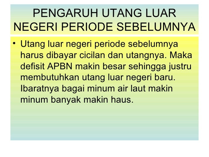Utang luar negeri Utang luar negeri