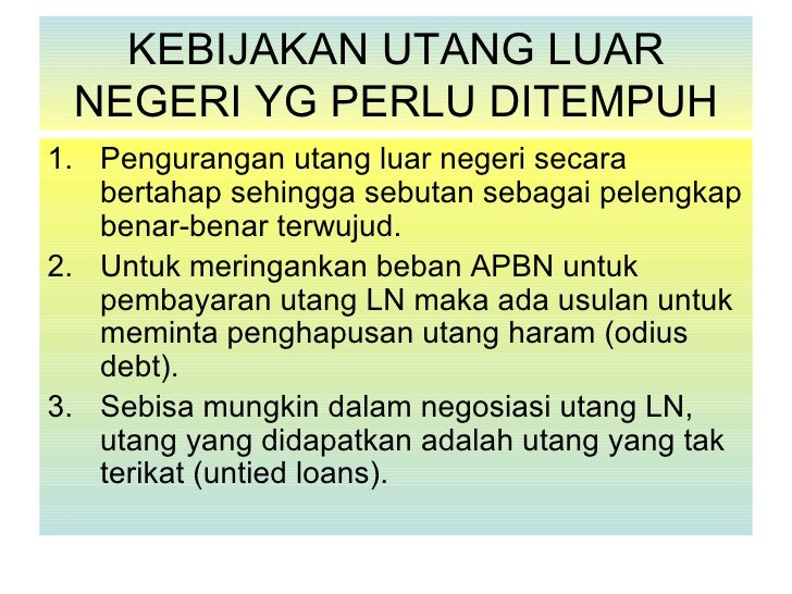 Utang luar negeri