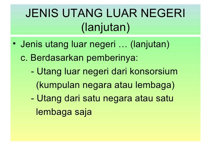 Utang luar negeri Utang luar negeri
