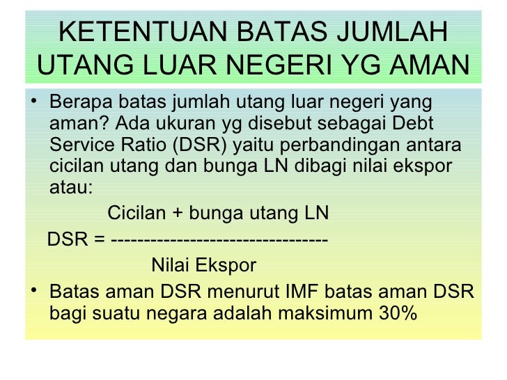 Utang luar negeri Utang luar negeri