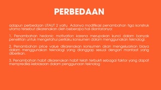 UTAUT 2 (Unified Theory of Acceptance and Use of Technology) | PDF