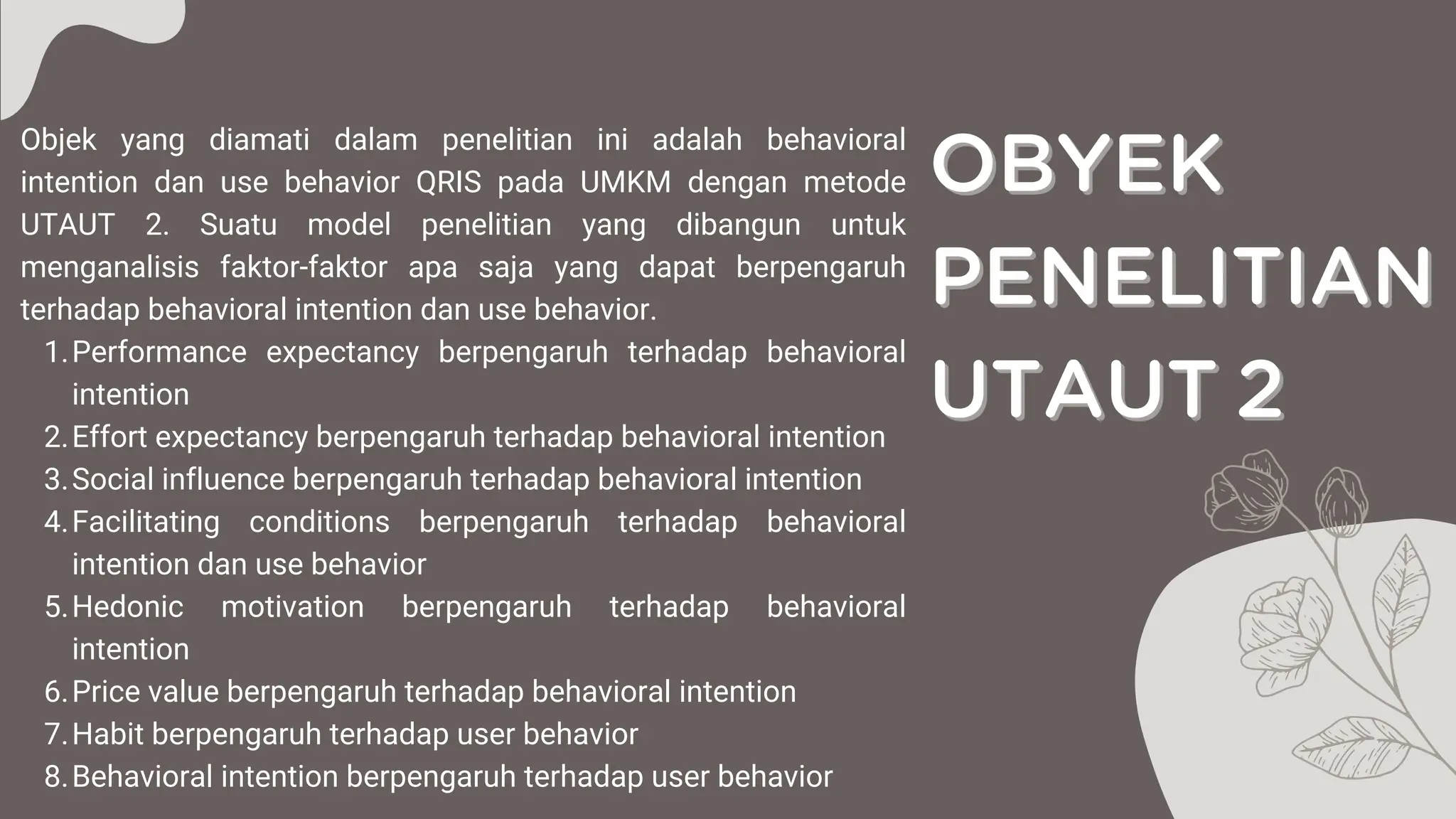 Unifed Theory of Acceptance and Use of Technology 2 (UTAUT 2) | PPT