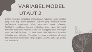 Unifed Theory of Acceptance and Use of Technology 2 (UTAUT 2) | PPT