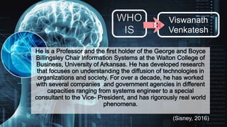 Viswanath
Venkatesh
(Sisney, 2016)
 