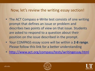 UTB COMPASS Pre Assessment | PPT