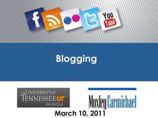 Blogging March 10, 2011 