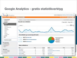 Google Analytics - gratis statistikverktyg
 