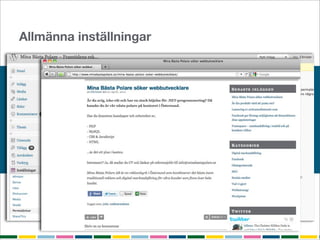 Allmänna inställningar
 