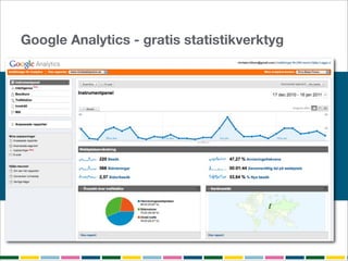 Google Analytics - gratis statistikverktyg
 