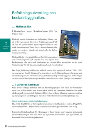 Utbyggnadsplan för bostäder i Varbergs kommun