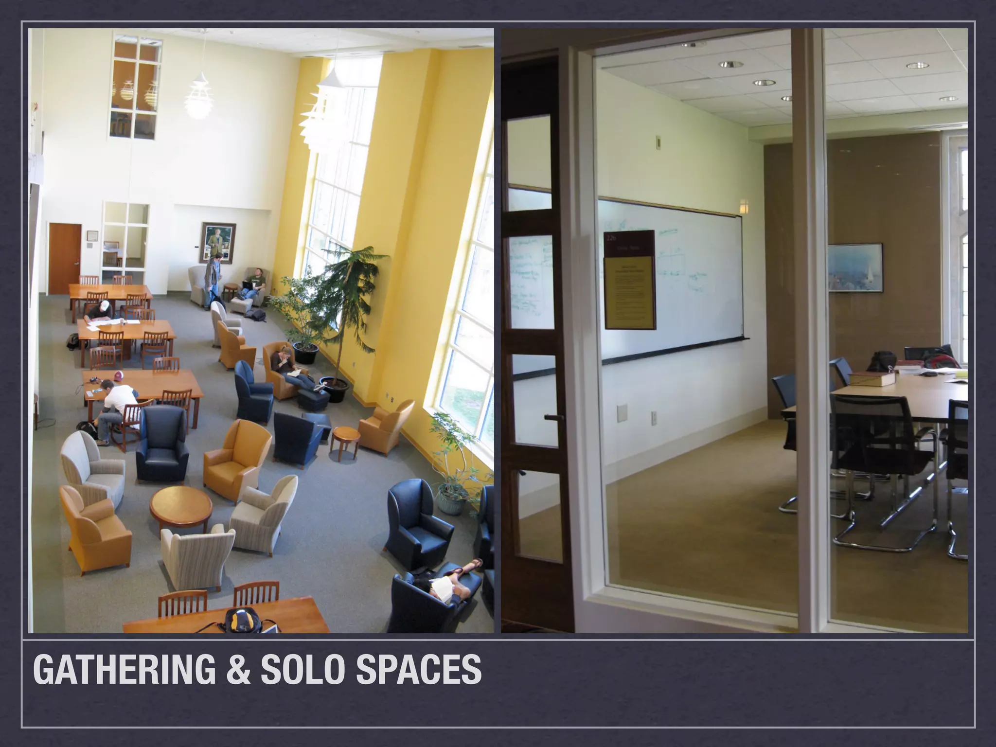 GATHERING & SOLO SPACES
 