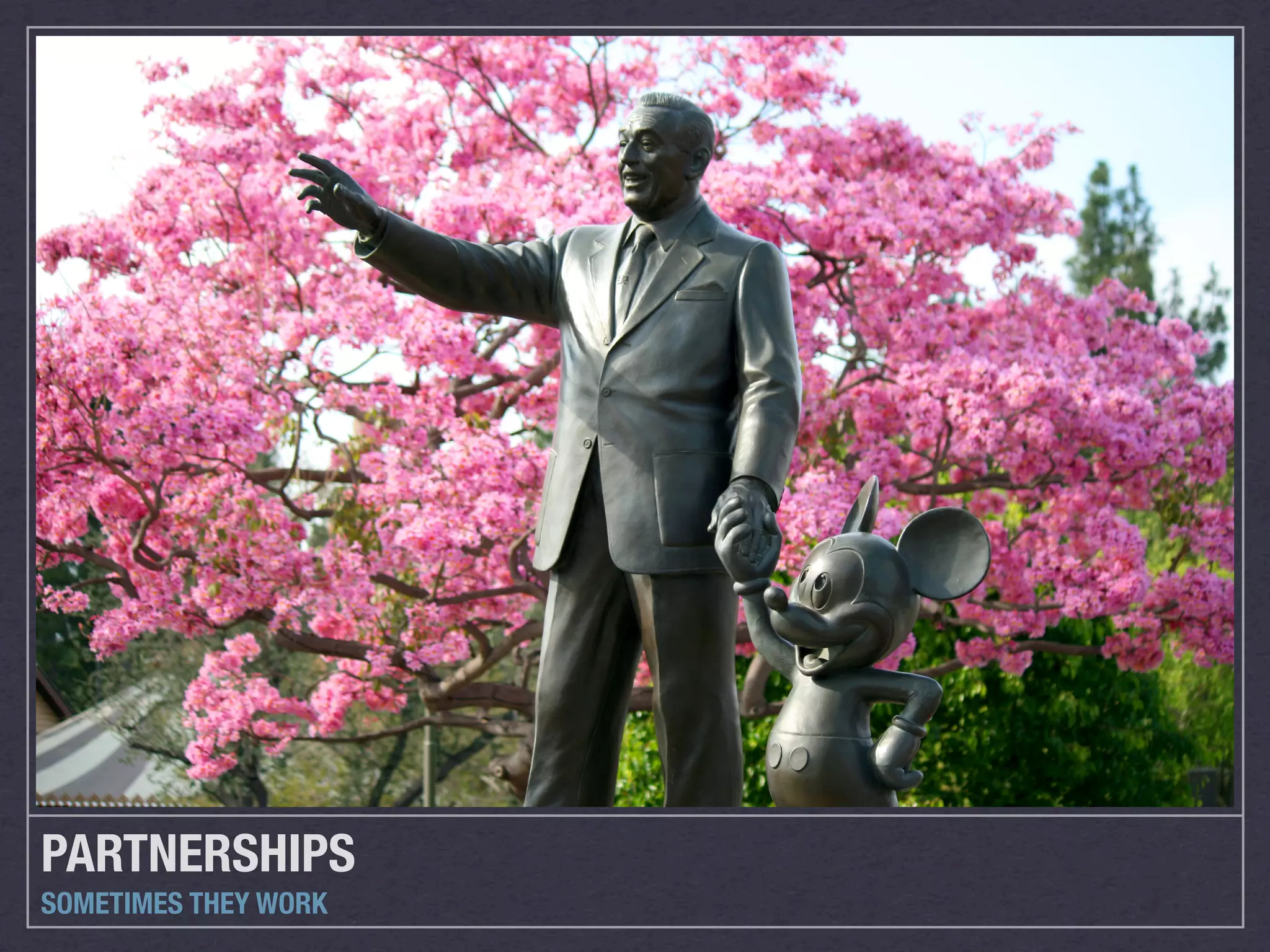 PARTNERSHIPS
SOMETIMES THEY WORK
 