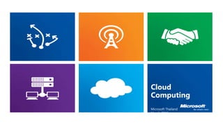 Cloud
Computing
Microsoft Thailand
May 3, 2012
sawits@microsoft.com
 