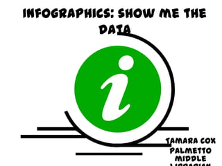 Infographics: show me the
data
Tamara cox
Palmetto
middle
 