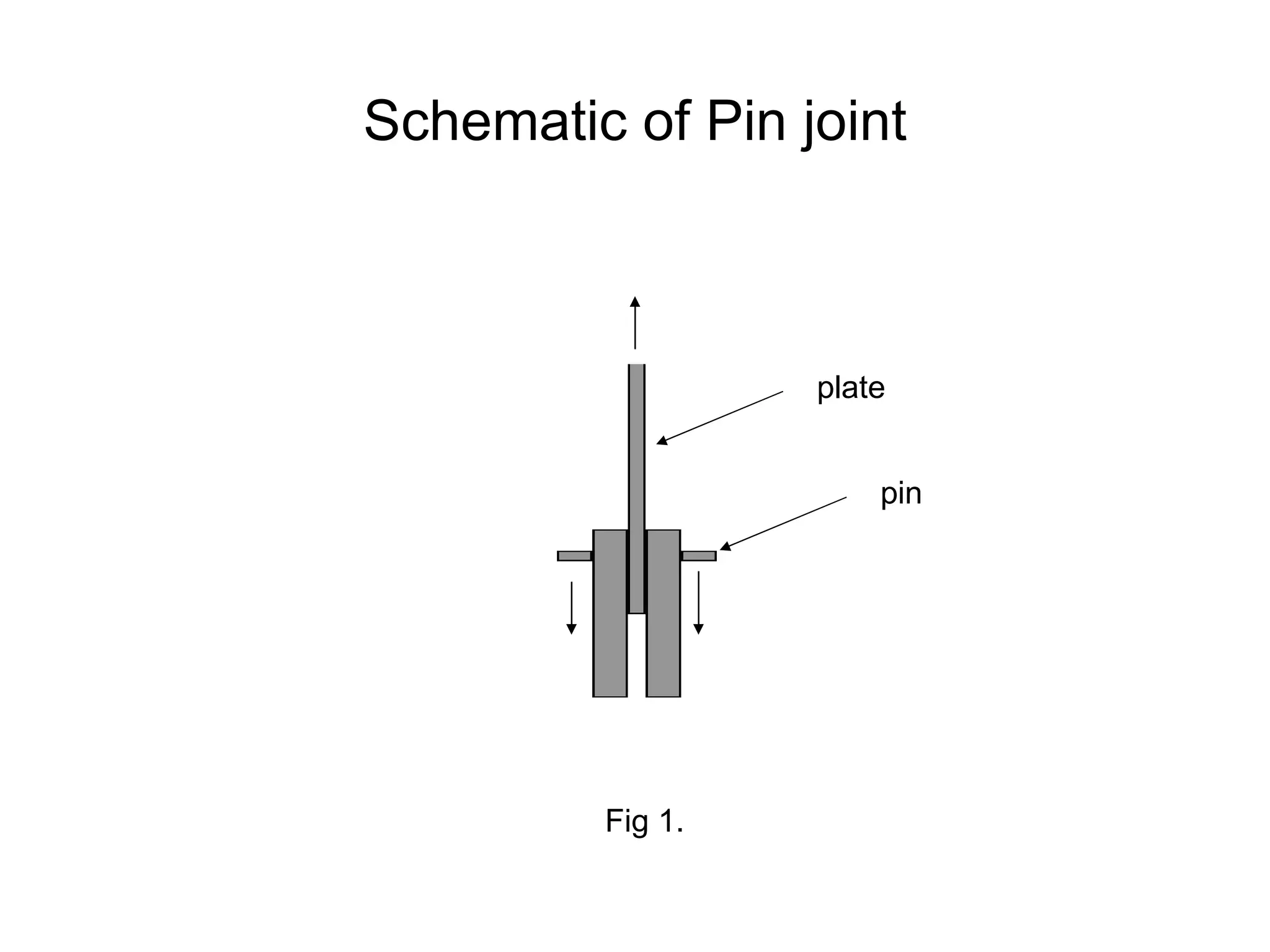 Schematic of Pin joint pin plate Fig 1. 