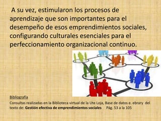 Ute la estrategia en los emprendimientos sociales la cultura organizacional en los emprendimientos sociales