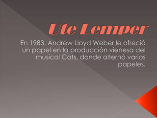 Ute lemper. alejandro osvaldo patrizio