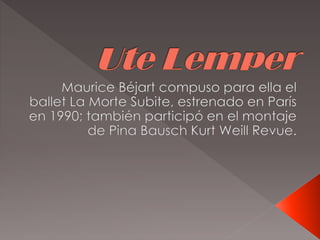 Ute lemper. alejandro osvaldo patrizio