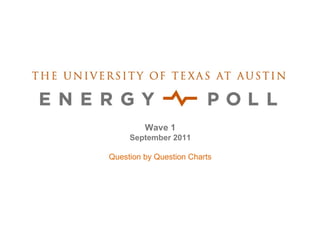 Wave 1 September 2011 Question by Question Charts 