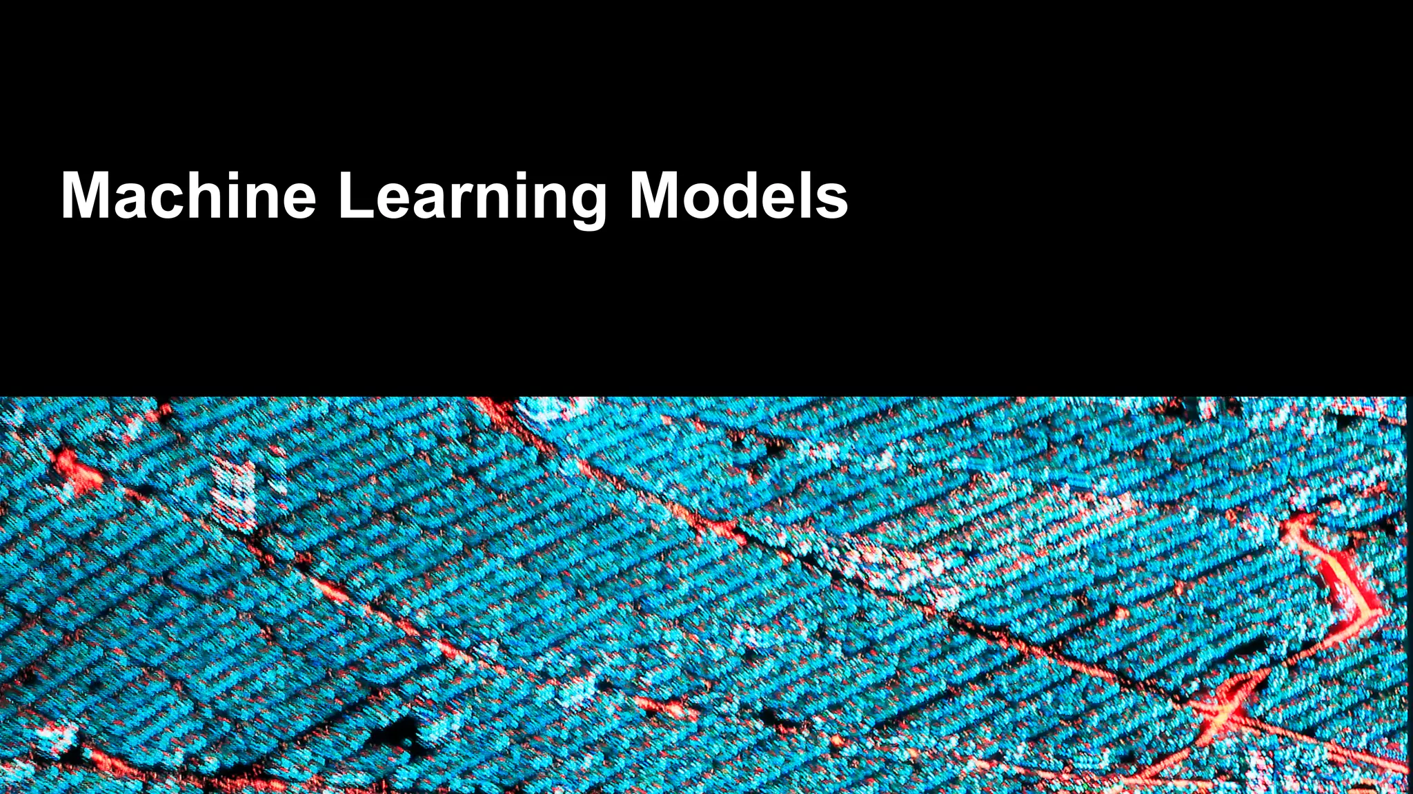 Machine Learning Models
 