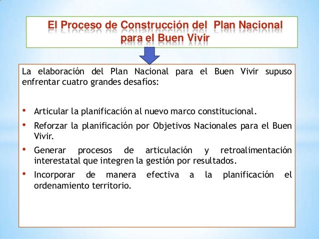 Ute proceso de cosntrucciónn del plan del buen vivir 