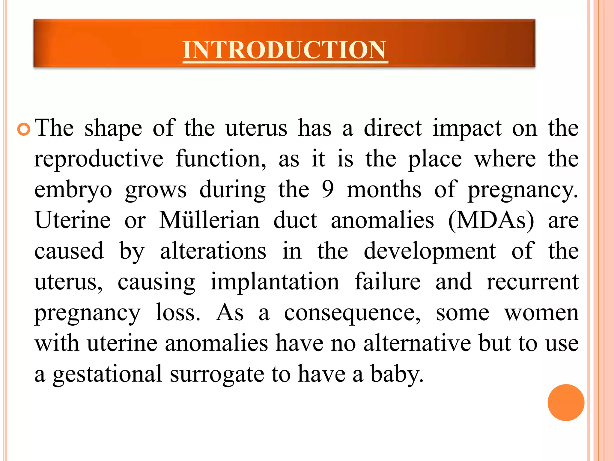 Mdas Shape Uterine anomalies | PPTX