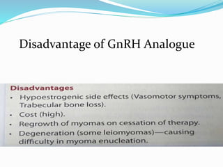 Disadvantage of GnRH Analogue
 