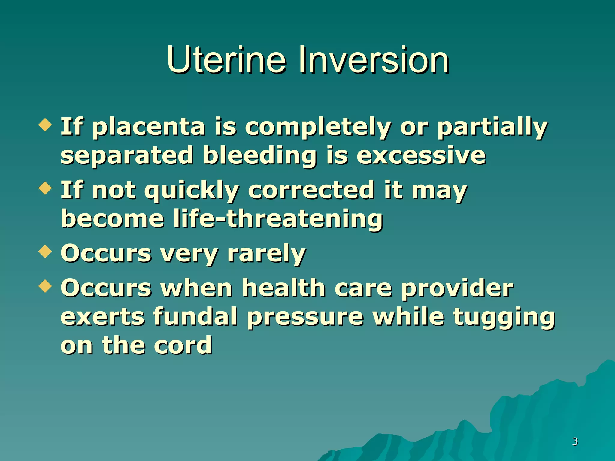 Uterine inversion | PPT