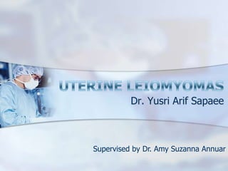 Dr. Yusri Arif Sapaee
Supervised by Dr. Amy Suzanna Annuar
 