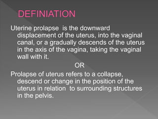 Uterine prolapse | PPT