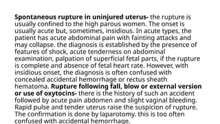 Comprehensive Overview of Uterine Rupture: Causes, Diagnosis, and ...