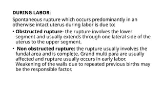 Innominate Rupture Management Comprehensive Overview of Uterine Rupture: Causes, Diagnosis, and ...