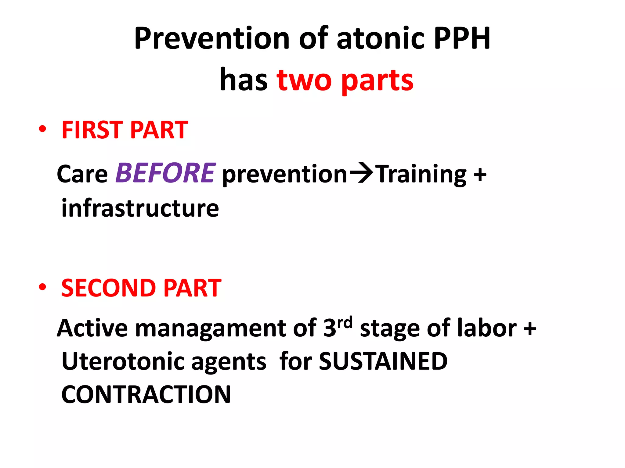 UTEROTONIC Drugs for ATONIC PPH Prevention in India Dr Sharda Jain , Dr ...