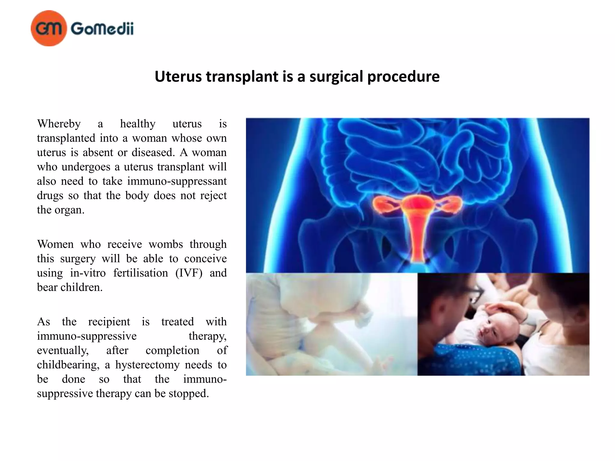 Uterus transplantation journey so far PPTX