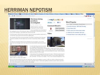 HERRIMAN NEPOTISM
 