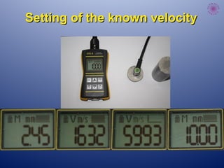 Setting of the known velocitySetting of the known velocity